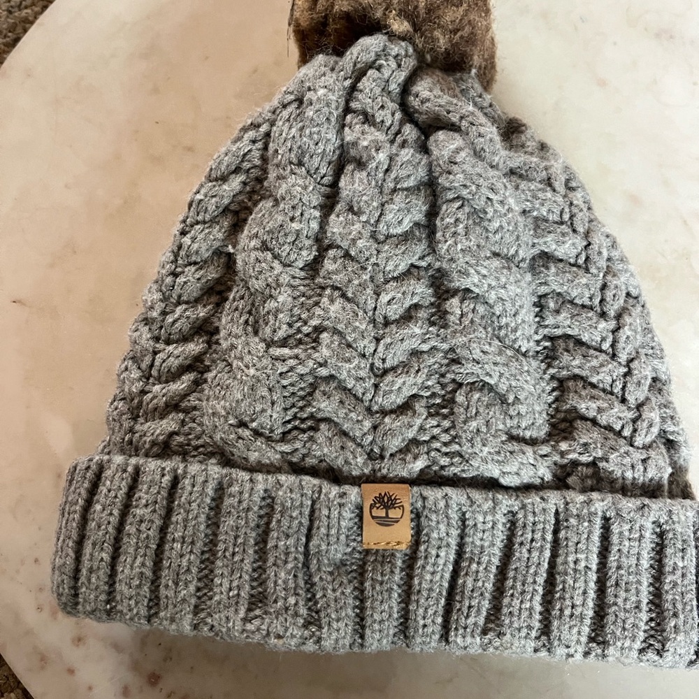 😎 Timberland cable knit faux fur unisex beanie - Picture 5 of 6